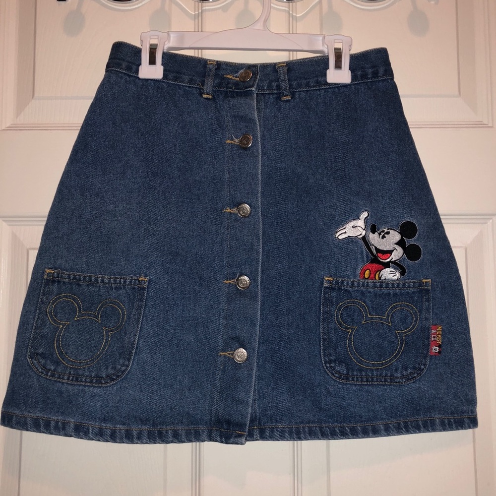 VINTAGE DISNEY / Mickey&Co JEAN SKIRT - size SMALL